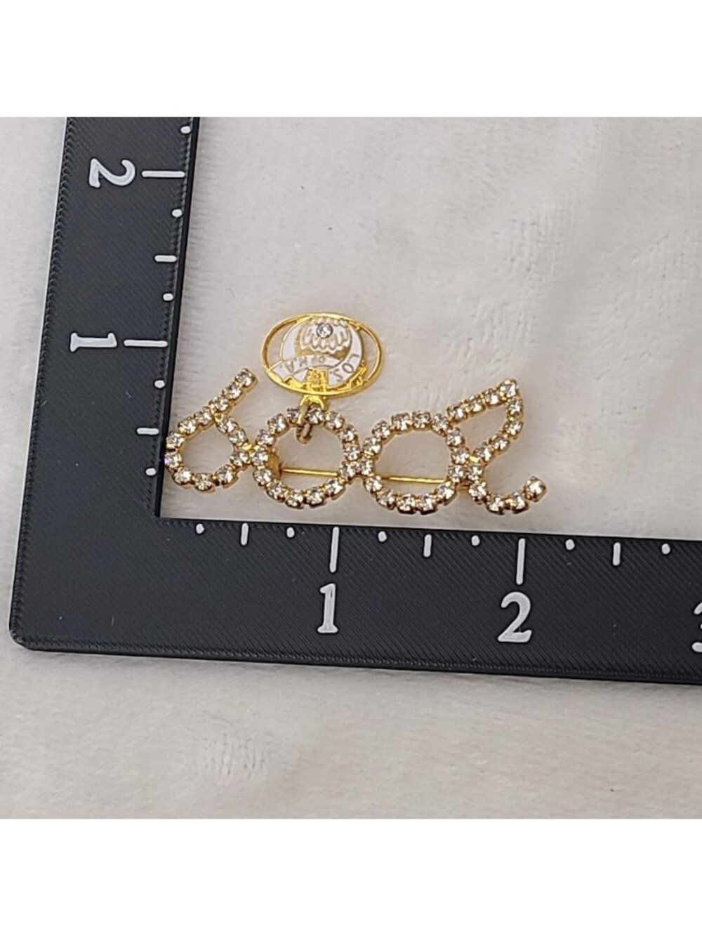 2009 LOSNA Ladies Oriental Shrine Rhinestone Brooch Pin Gold Tone Enamel Charm - Picture 6 of 6